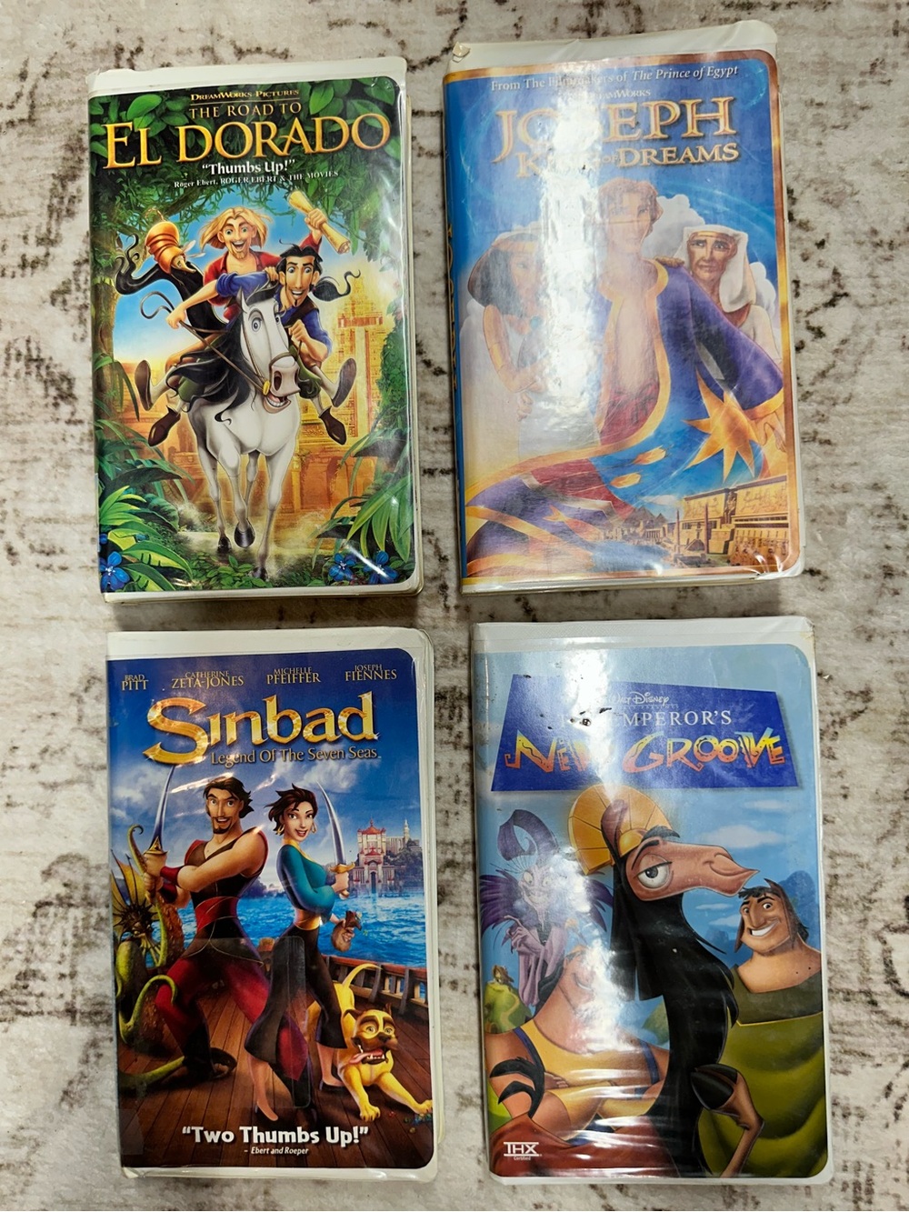Vintage Animated VHS Lot of 4 – DreamWorks & Disney Classics